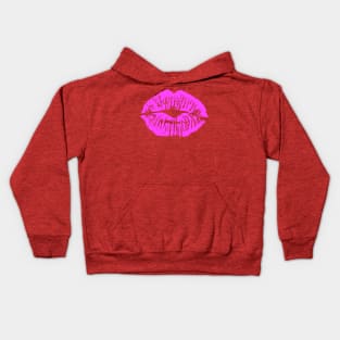 Pink Lips Kiss Kids Hoodie